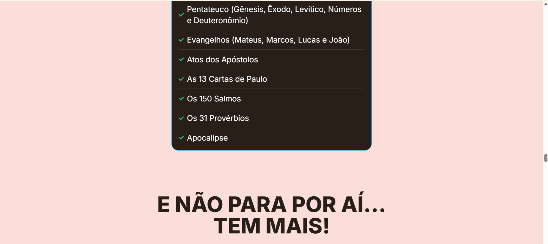 Lista completa dos livros incluídos