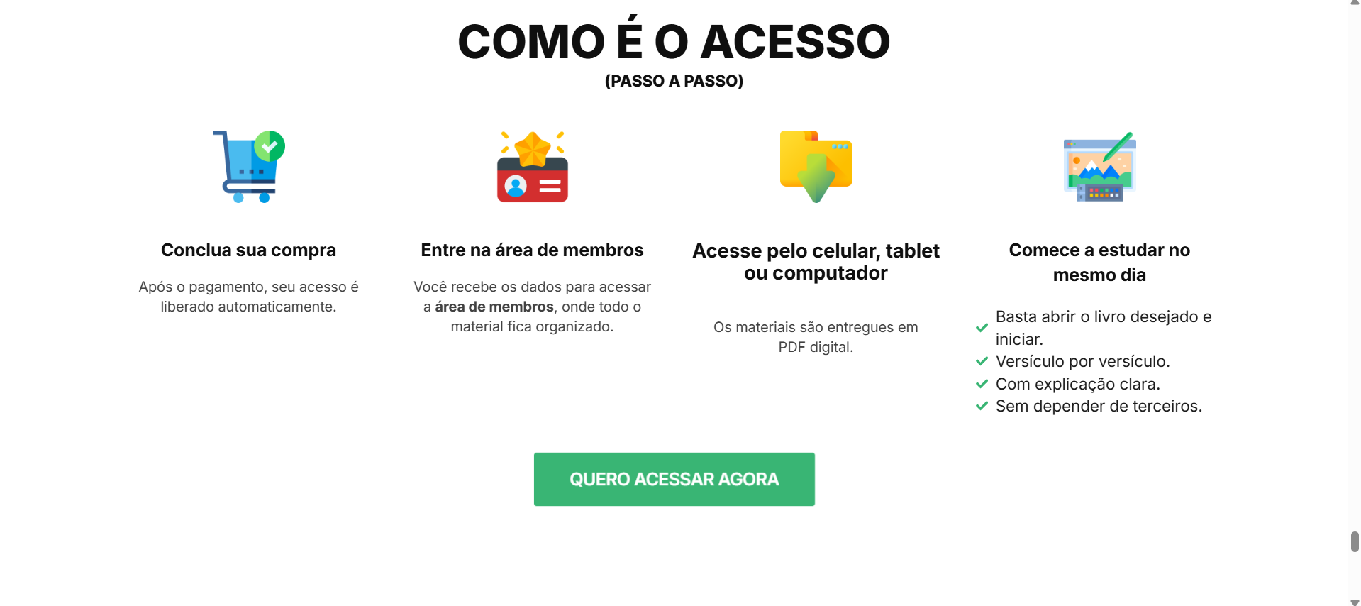 Como é o acesso - passo a passo